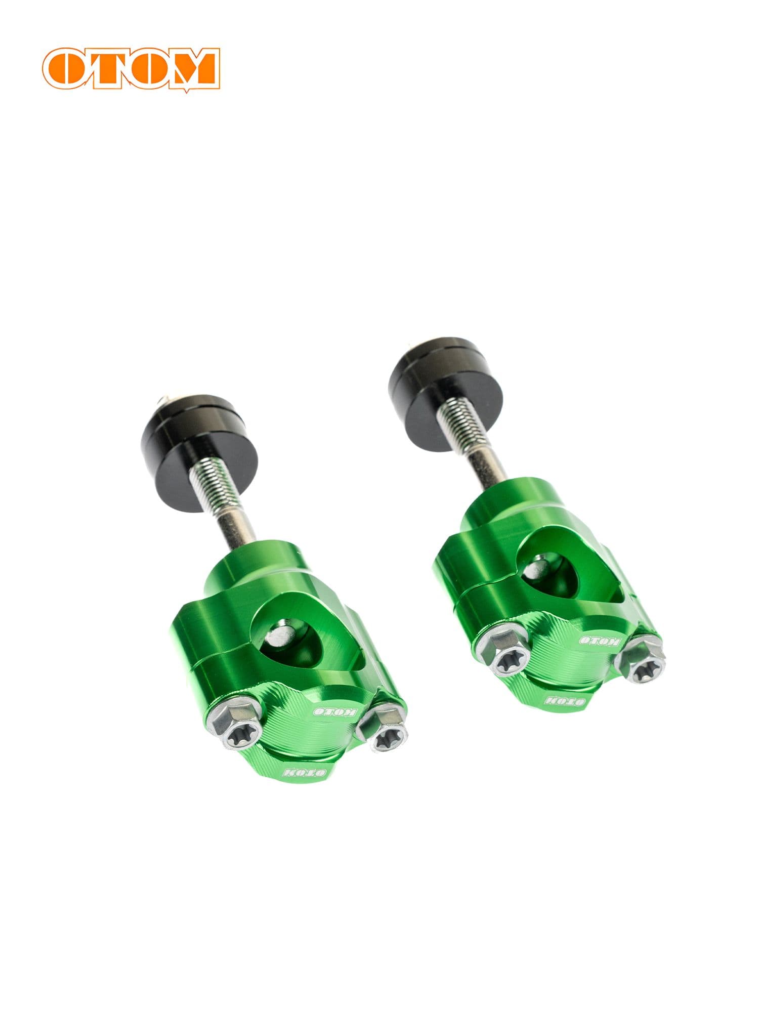 Проставки руля для мотоцикла CNC, M12, 28мм, зеленые OTOM