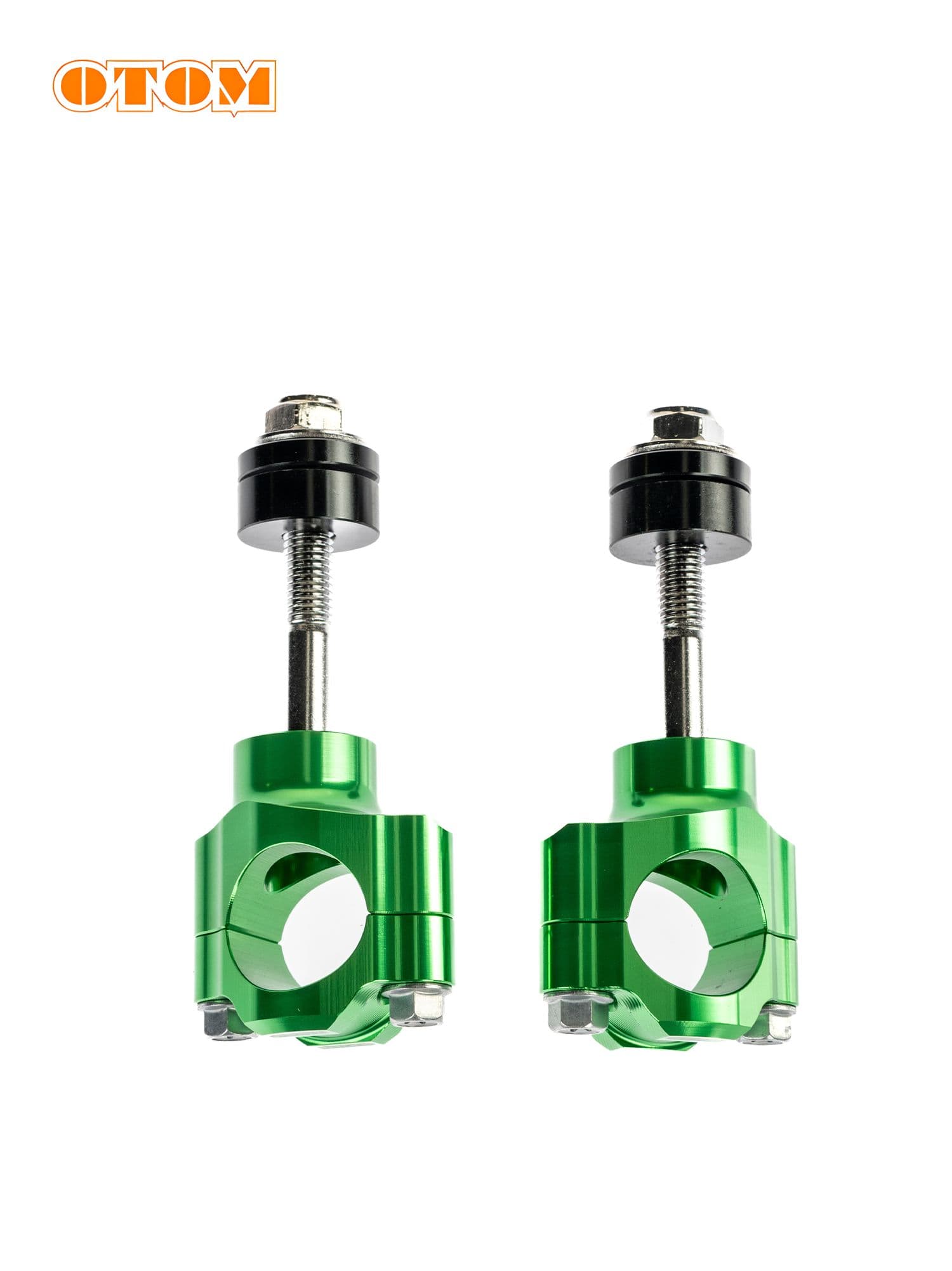 Проставки руля для мотоцикла CNC, M10, 28мм, зеленые OTOM