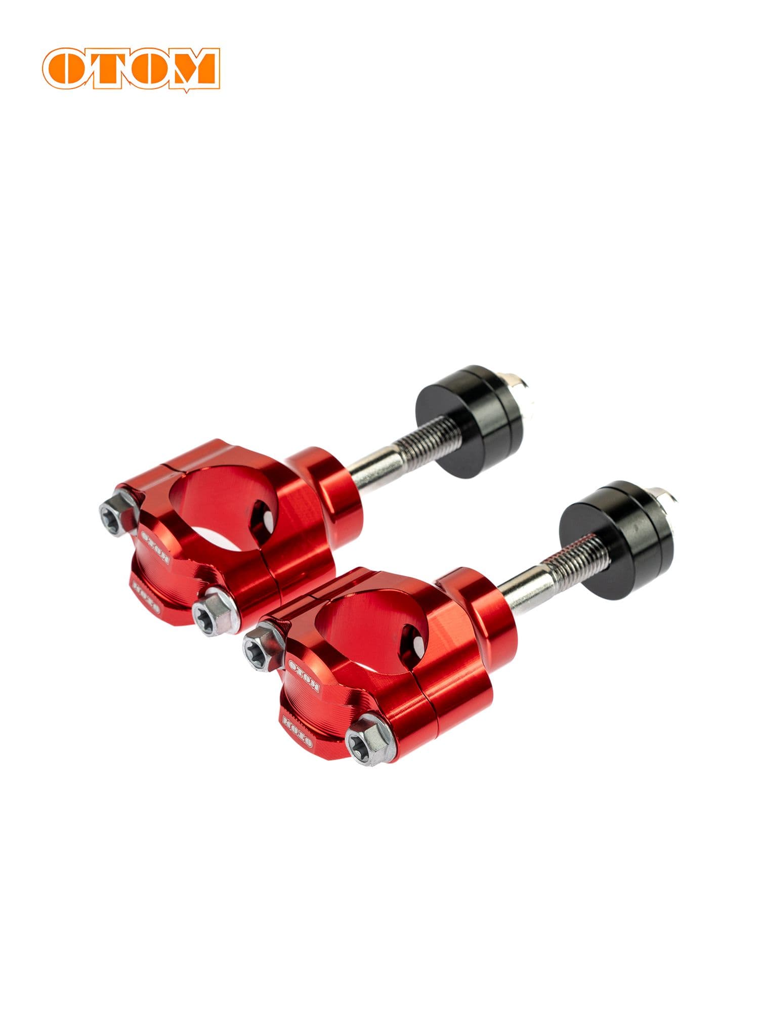 Проставки руля для мотоцикла CNC, M12, 28мм, красные OTOM