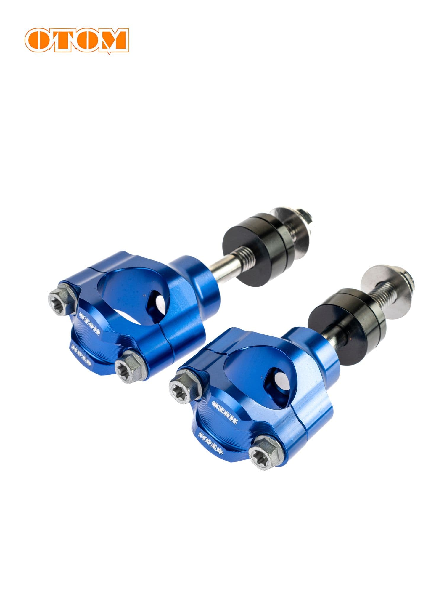 Проставки руля для мотоцикла CNC, M10, 28мм, синие OTOM